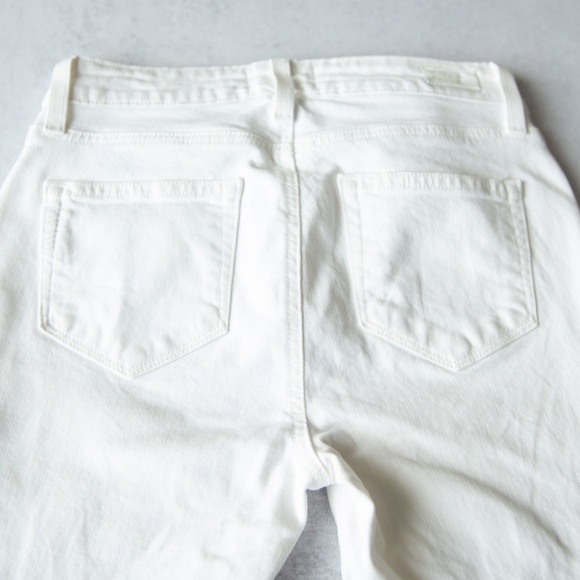 PAIGE  Skyline Crop Skinny Cuffed Hem Optic White Jeans Size 25 - Picture 7 of 12